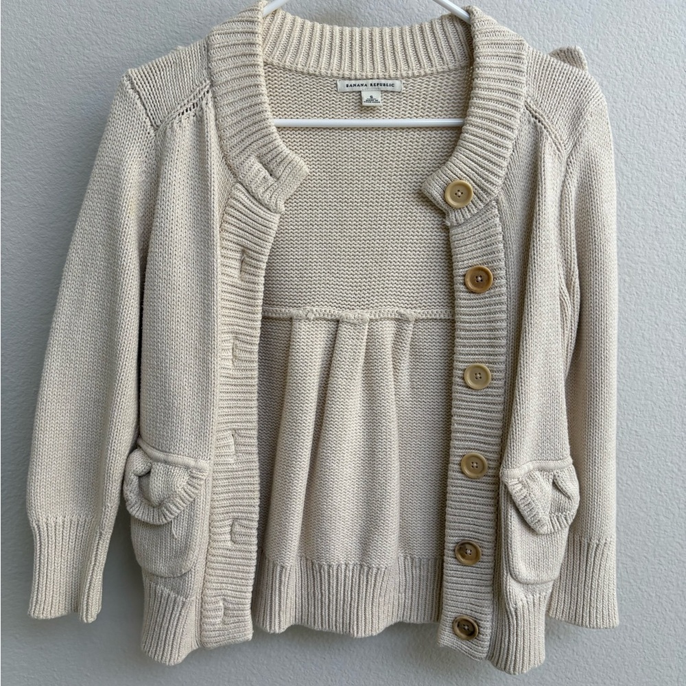Banana Republic Cream Sweater Cardigan